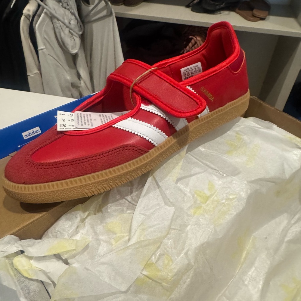 Adidas Samba Red and White Sneakers